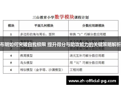 布朗如何突破自我极限 提升得分与助攻能力的关键策略解析