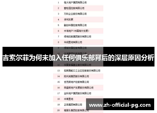 吉索尔菲为何未加入任何俱乐部背后的深层原因分析